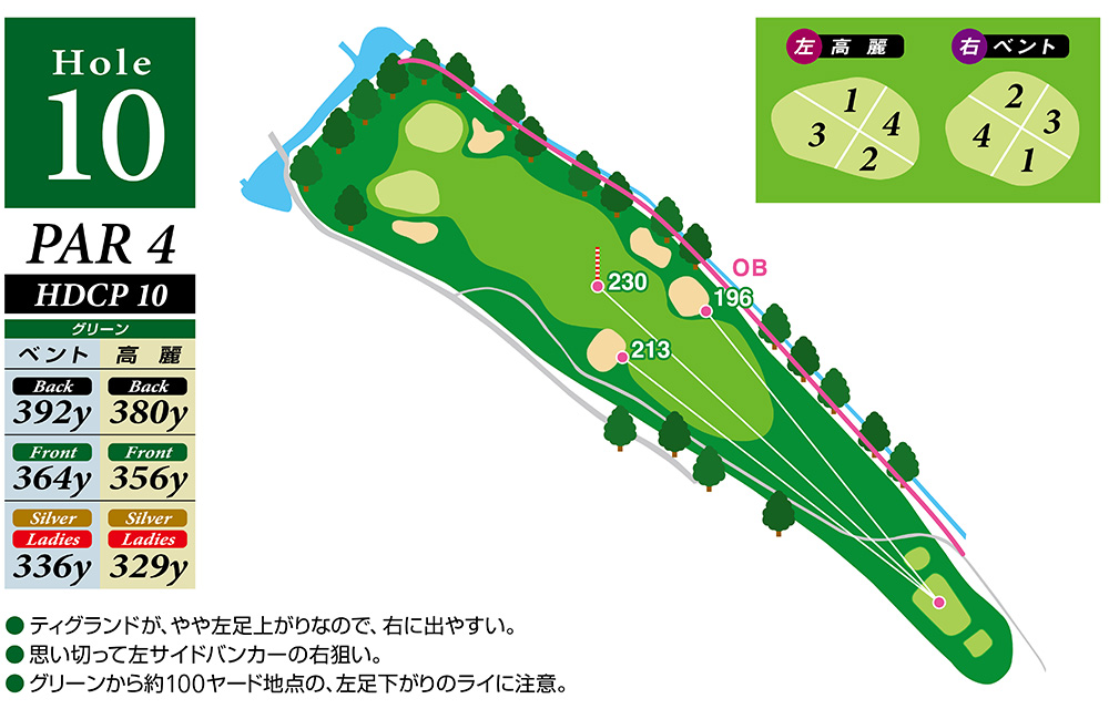 Hole 10 コースマップ