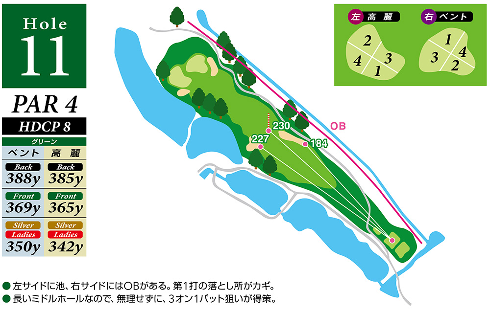 Hole 11 コースマップ