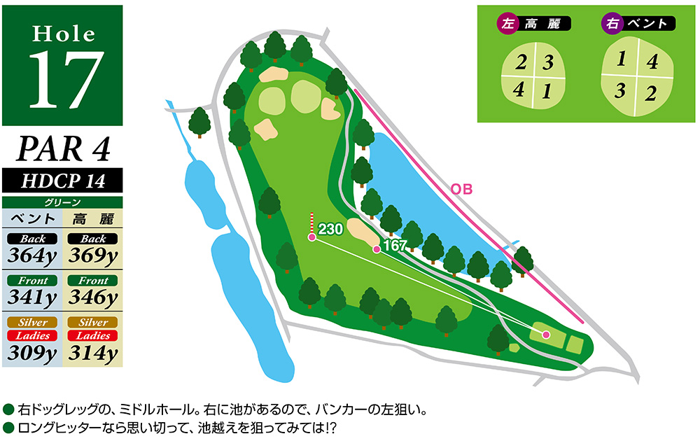 Hole 17 コースマップ