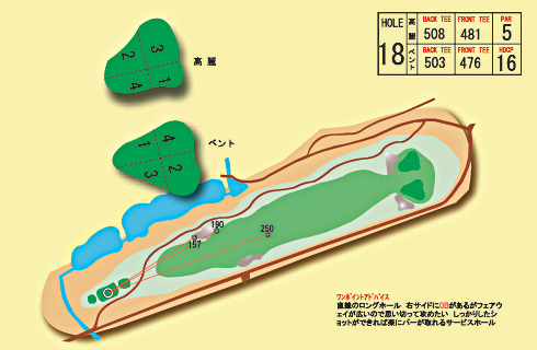 Hole 18 コースマップ