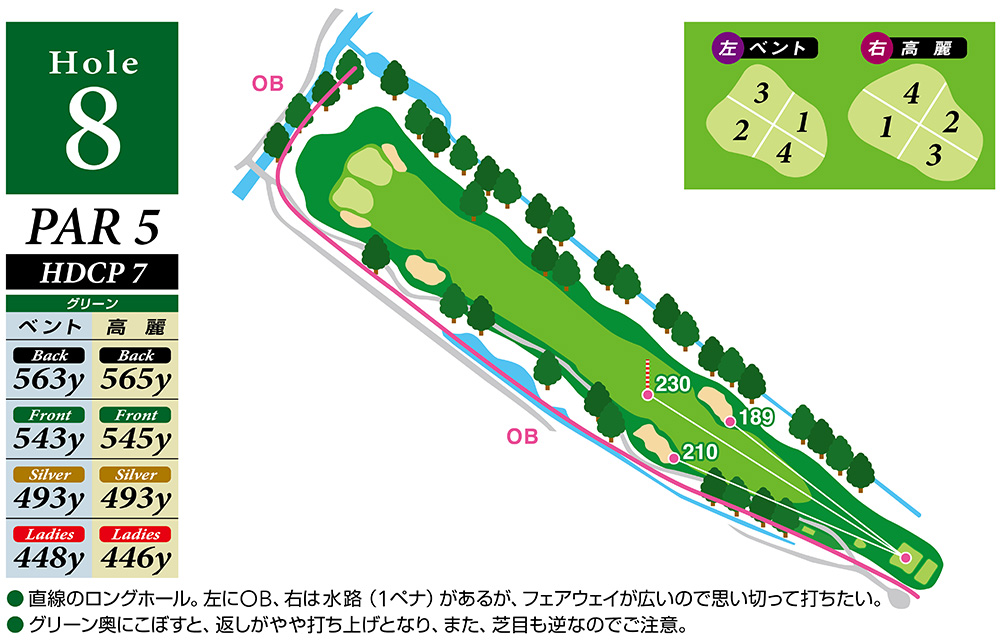 Hole 8 コースマップ